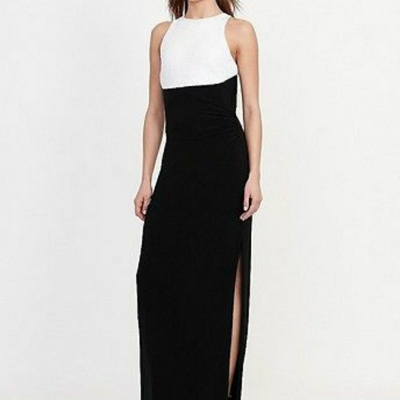 ralph lauren black and white dress